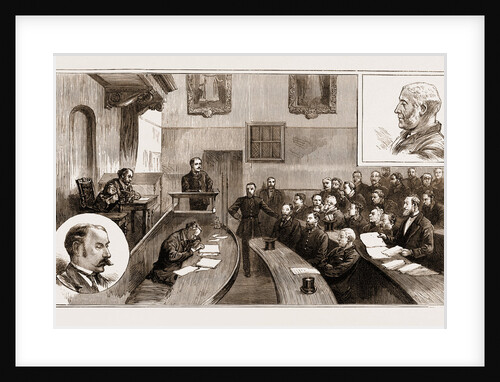 The River Plate Bank Frauds: Examination Of Warden And Watters At The Queen's Bench Court, Guildhall, London, UK, 1883 by Anonymous