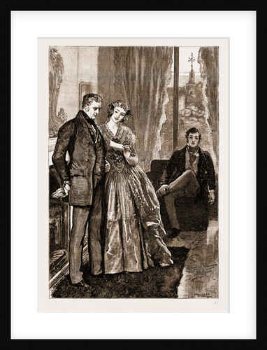 Thrilby Hall; She Laid Her Hand Upon Her Brother's Shoulder by William Small