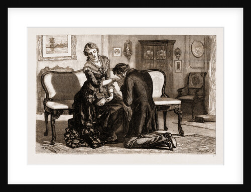 Thirlby Hall; I Caught One Of Her Hands And Covered It With Kisses by William Small