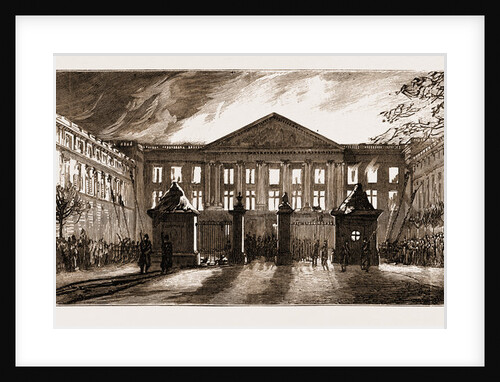 The Burning Of The Palais De La Nation, Or Houses Of Parliament, Brussels, Belgium, 1883 by Anonymous