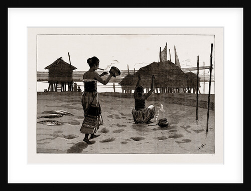 Fisher Girls Of The Irrawaddy Making Nets, 1886 by Anonymous