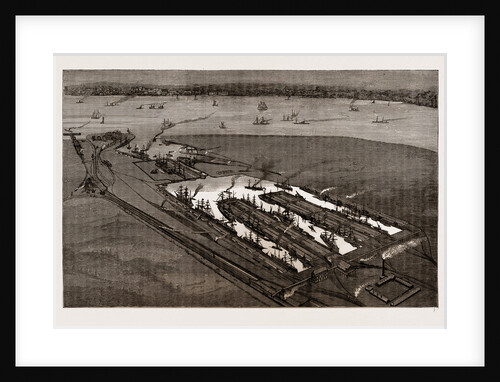 The New East And West India Docks At Tilbury, UK, 1886 by Anonymous
