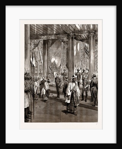With Lord Dufferin In Burma: The Great Reception In The Throne Hall, Mandalay, 1886 by Anonymous