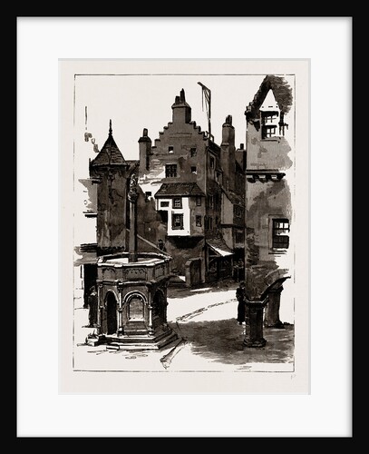The Opening Of The International Exhibition At Edinburgh By Prince Albert Victor: The Model Of The Old Edinburgh Cross In The Exhibition, UK, 1886 by Anonymous