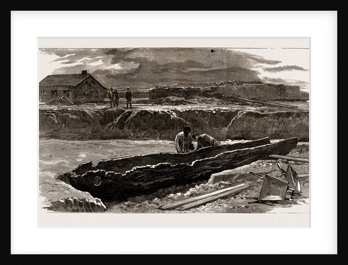 Ancient Ship Recently Discovered At Brigg, Lincolnshire, UK, 1886 by Anonymous