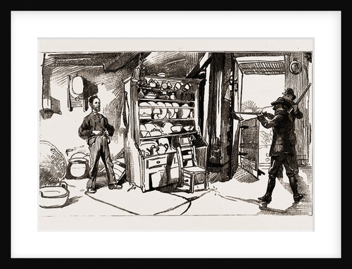 Boycotting In Ireland: Moonlighters Demanding Arms In Pope's Cabin, County Kerry, 1886 by Anonymous