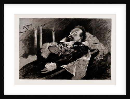 The Death Of King Ludwig Ii. Of Bavaria: The King Lying In State In The Chapel Of The Old Palace, Munich, Germany, 1886 by Anonymous