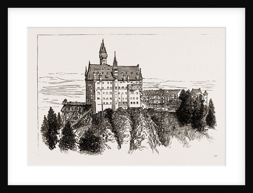 The Unfinished Castle Of Neuschwanstein, Hohenschwangau, Germany, 1886 by Anonymous