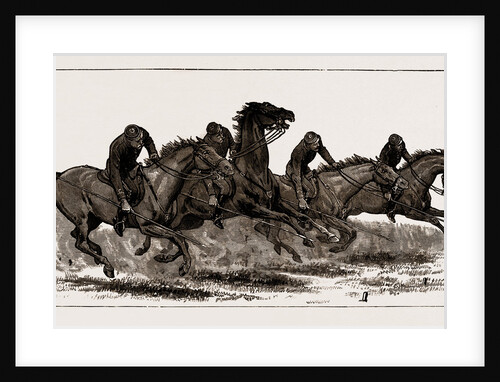 A Novel Feature At The Royal Military Tournament: Tent-pegging By Sections, 1886 by Anonymous