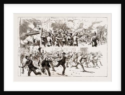 Rioting In Belfast, A Street Corner, 1886; Burning Of M'closkey's Public House In York Street by Anonymous