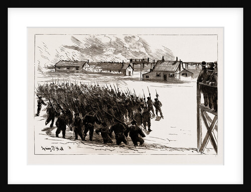 Naval Sham Fight At Whale Island, Portsmouth, UK, 1886 by Anonymous
