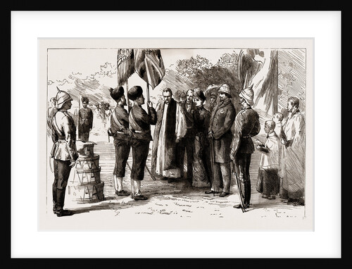Lady Dufferin Presenting New Colours To The 18th Bengal Infantry At Alipur, 1886 by Anonymous