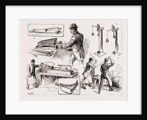 Testing Bayonets And Cavalry Swords At The Royal Small Arms Factory, Enfield, London, UK, 1886 by Anonymous