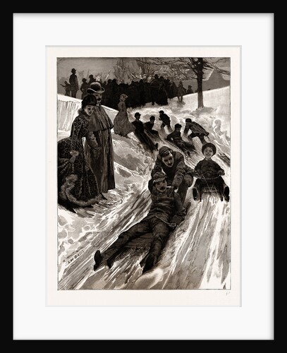 Tobogganing In The Vale Of Health, Hampstead, London, UK, 1886 by Anonymous