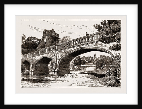 Eaton Hall: The Hall, Seen Through Saighton Bridge, UK, 1886 by Anonymous