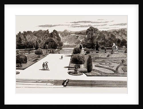 Eaton Hall: The Gardens From The Terrace, UK, 1886 by Anonymous