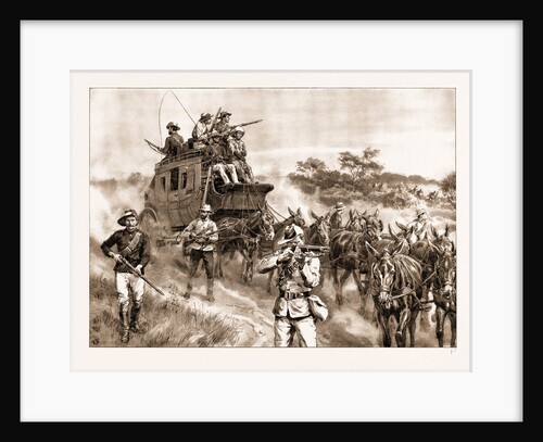 Heroic Deeds In The Matabele War: Defending The Mail Coach From A Body Of Kafirs On The Salisbury Road, Zimbabwe, 1897 by Anonymous