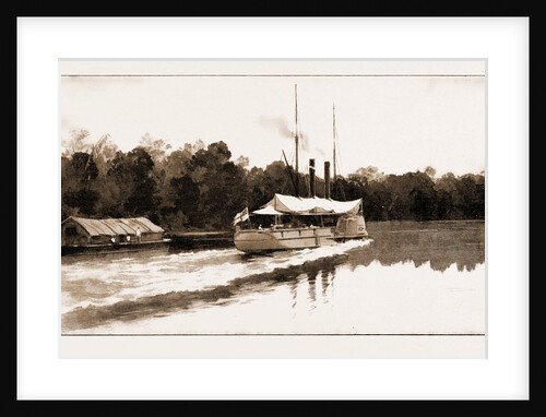 The Benin Punitive Expedition: A River Scene On The Way To The King's Capital; H.M.S. Alecto On The Benin River, 1897 by Anonymous