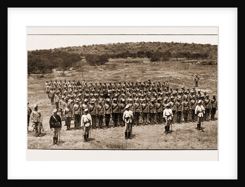 The Latest Rising In South Africa: Parade Of The Diamond Fields Horse At Pokwani, 1897 by Anonymous