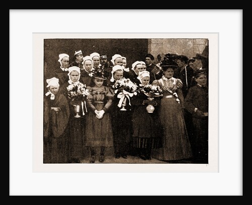The Presentation Of Drummond Castle Medals: Breton Children With Bouquets For The French And British Officials, 1897 by Anonymous