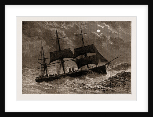 The Condemned Cruiser: H.M.S. Bacchante In A Gale, 1897 by Anonymous