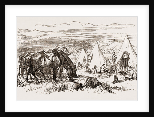 Dinner-time In The Camp Of The Royal Artillery, Autumn Manoeuvres At Dartmoor by Anonymous