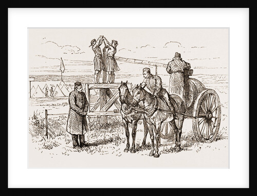 Pumping Water Into Water-carts For Stable And Other Purposes, Autumn Manoeuvres At Dartmoor by Anonymous