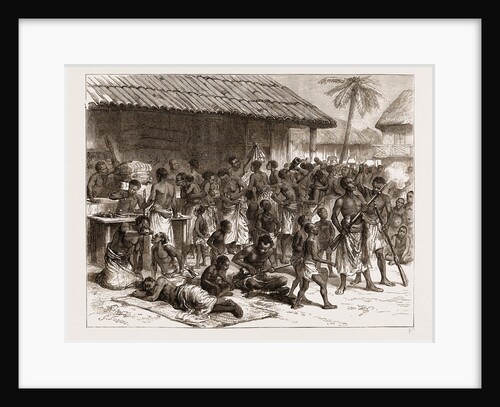 Ashantees Buying Muskets With Gold Dust At Assinee by Anonymous