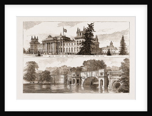 Blenheim Park UK 1873, The Great Bridge Over The Lake by Anonymous