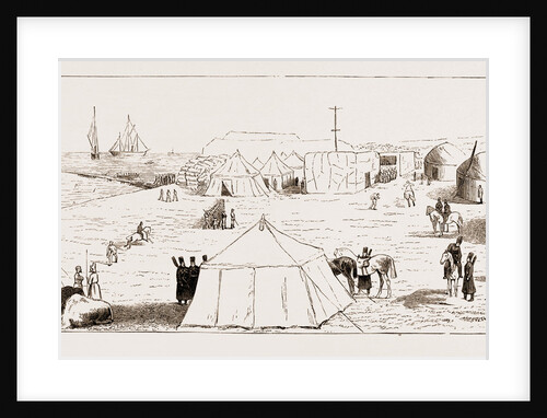 Encampment On The Kinderlinsky Gulf, East Coast Of Caspian Sea by Anonymous