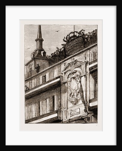 The Federal Republic In Spain—national Guards Pulling Down The Royal Arms In The Plaza Mayor, Madrid by Anonymous