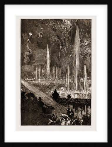 The Shah Of Persia (iran) At The Crystal Palace London UK 1873, The Fountains Illuminated And Fireworks by Anonymous