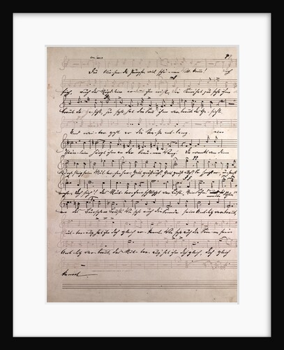 Handwritten sheet music by Anonymous
