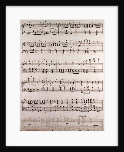 Handwritten sheet music by Anonymous