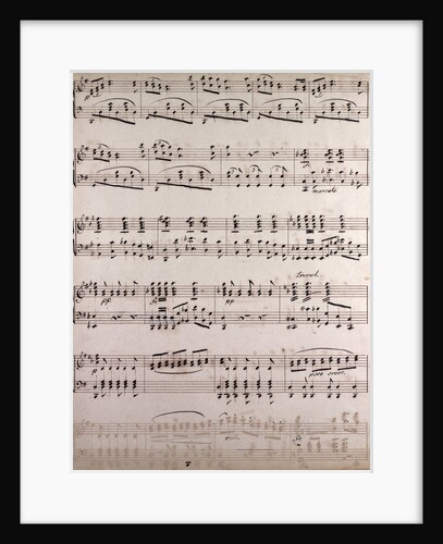 handwritten sheet music by Anonymous