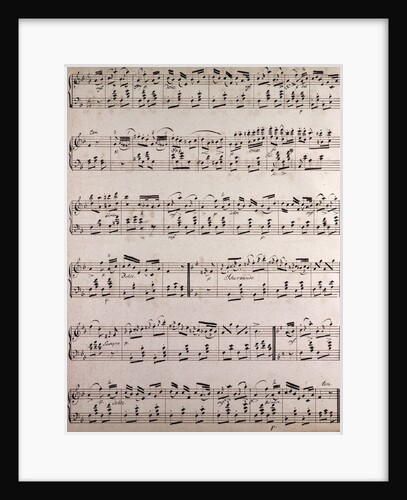 handwritten sheet music by Anonymous