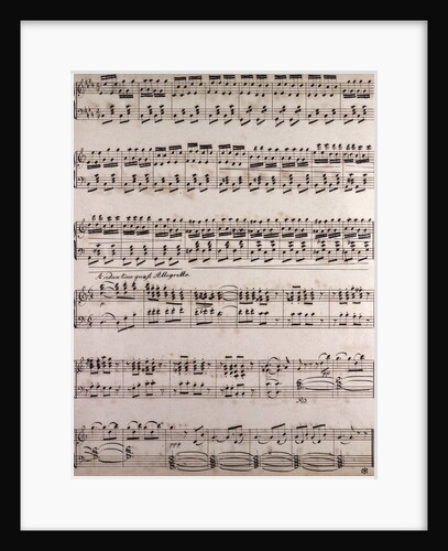 Handwritten sheet music by Anonymous