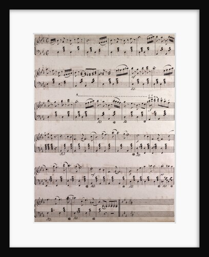 Handwritten sheet music by Anonymous