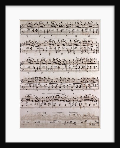 Handwritten sheet music, brillante, tre corde by Anonymous