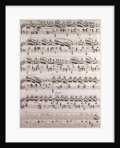 Handwritten sheet music, scintillante, tempo 1 by Anonymous