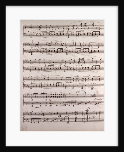 Handwritten sheet music by Anonymous