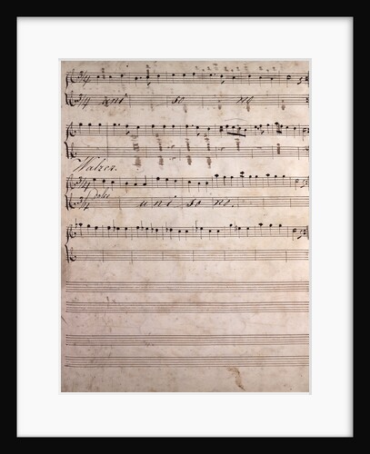 Handwritten sheet music, dolce, walzer by Anonymous