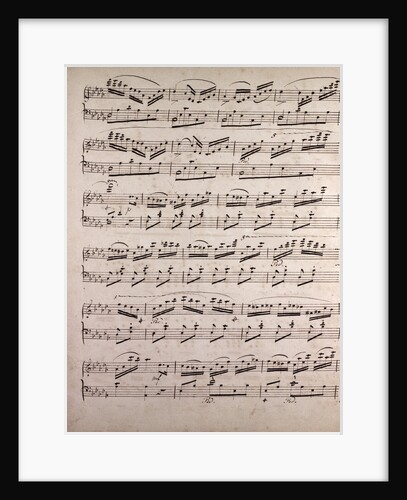Handwritten sheet music by Anonymous