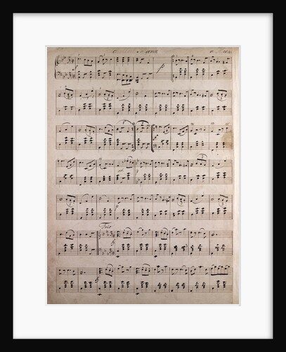 Handwritten sheet music by Anonymous