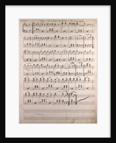 Handwritten sheet music by Anonymous