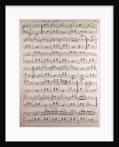 Handwritten sheet music by Anonymous