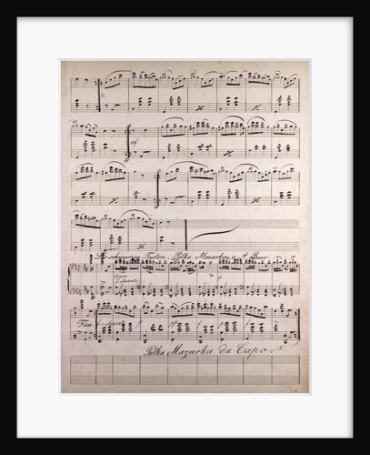 Handwritten sheet music, Polka Mazurka from A. Baur, Polka Mazurka da Capo by Anonymous