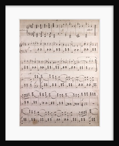 Handwritten sheet music by Anonymous