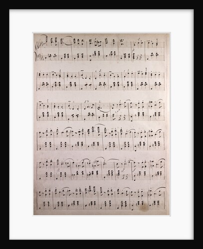 Handwritten sheet music by Anonymous