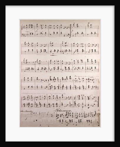 Handwritten sheet music by Anonymous